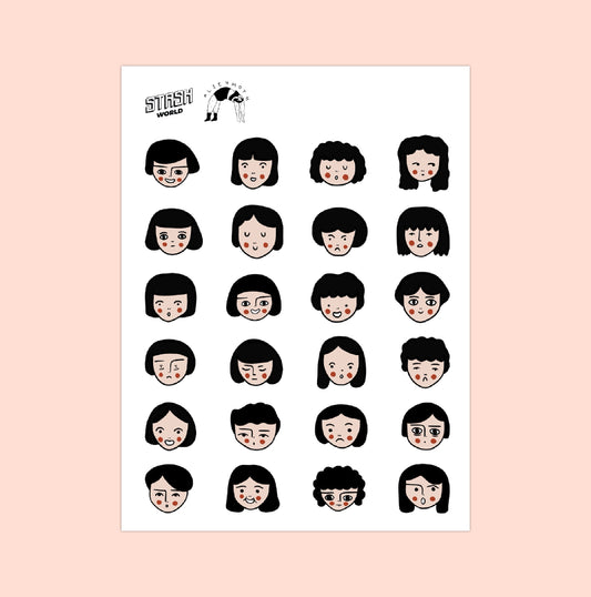 Lil Faces Sticker Sheet - Stashworld Collaboration